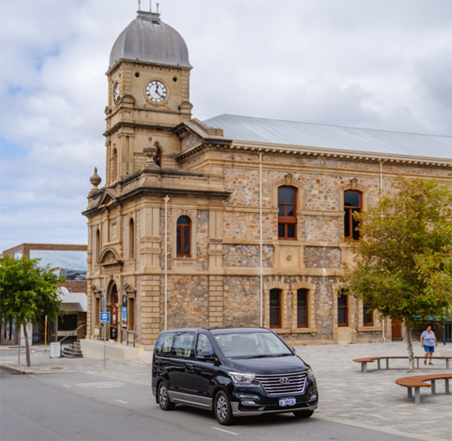 Albany Town Hall and Albany Visitors Centre where the Albany Tours start